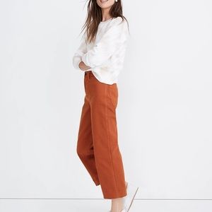 Madewell Slim Emmett Wide-Leg Crop - Nutmeg color